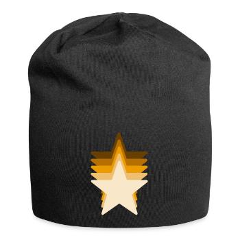 brown shooting star - Jersey Beanie - black - Front