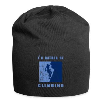 I would rather climb - Jersey Beanie - black - Front