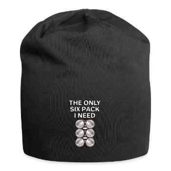 Beer Cans Six Pack DrinkIng Abdominal Muscles Party - Jersey Beanie - black - Front