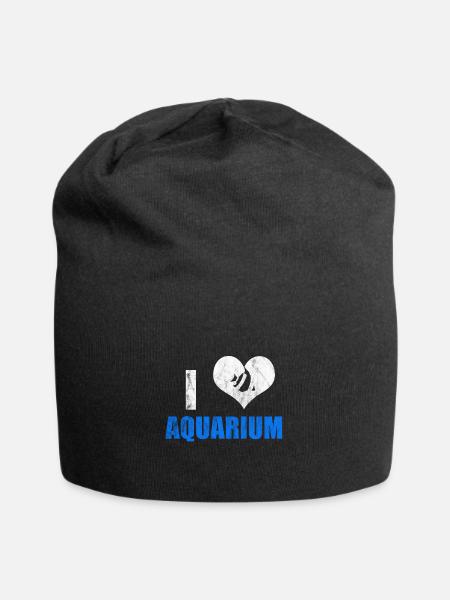 Aquarium Süchtiger - Jersey-Beanie - Schwarz