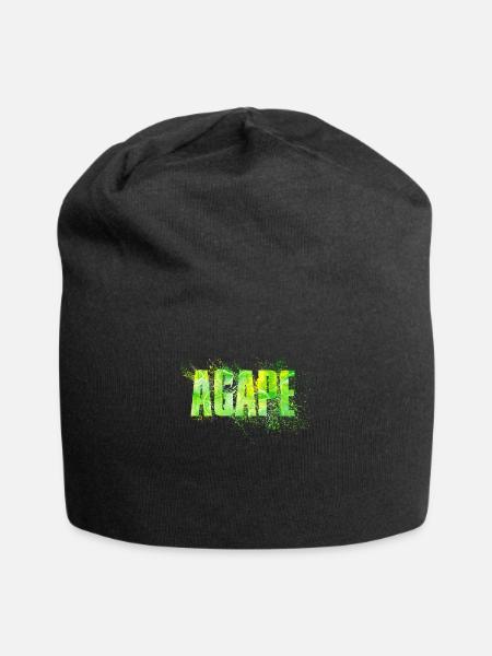 Agape - Jersey-Beanie - Schwarz