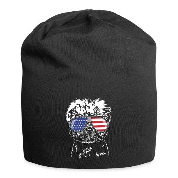 BICHON FRISE America Flag USA Dogs Dog Wilsigns - Jersey Beanie - black - Front