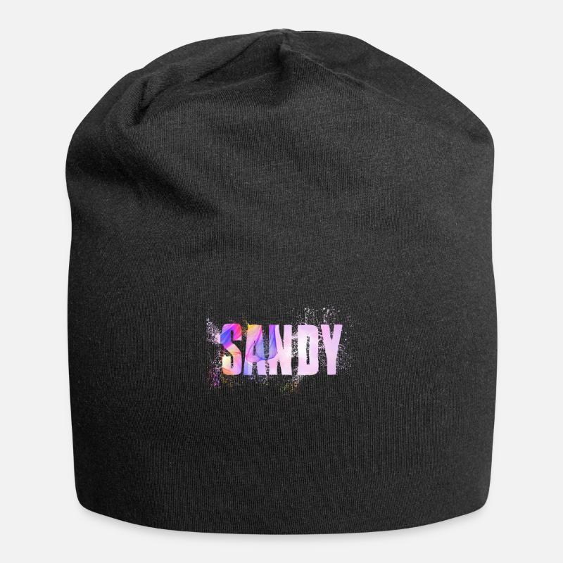 Sandy - Jersey-Beanie - Schwarz