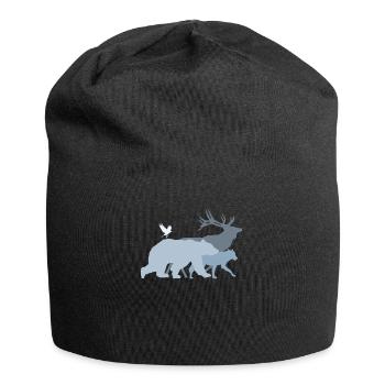 Forest animals Gray - Jersey Beanie - black - Front