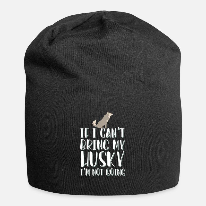 Not without husky - Jersey Beanie - black
