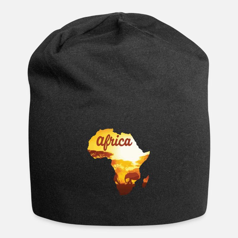 Afrika Elefant - Jersey-Beanie - Schwarz