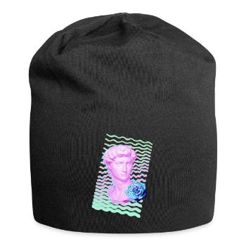 Vaporwave Head - Jersey Beanie - black - Front