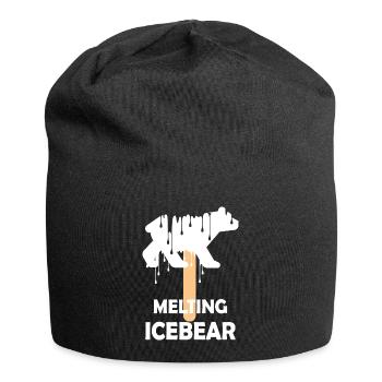 Melting Polar Bear - Jersey Beanie - black - Front