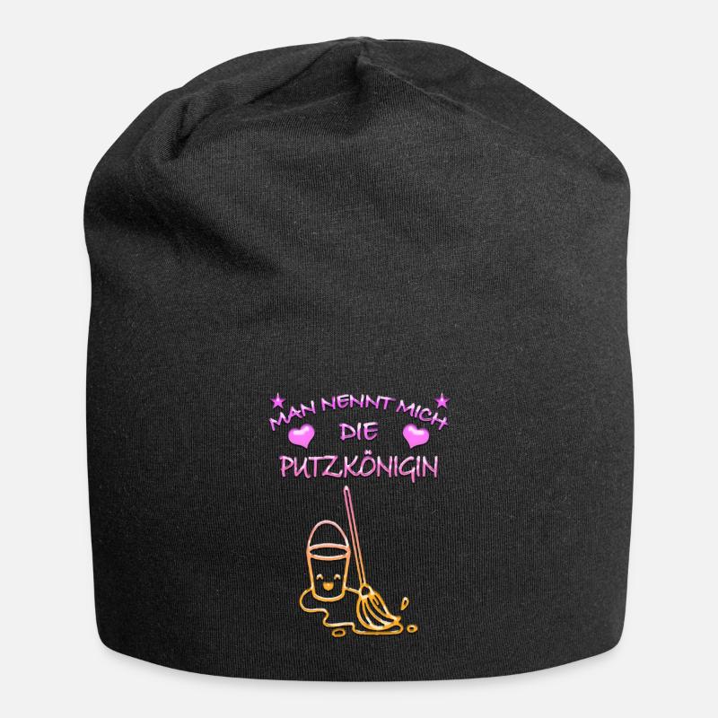 Königin Putzkönigin - Jersey-Beanie - Schwarz