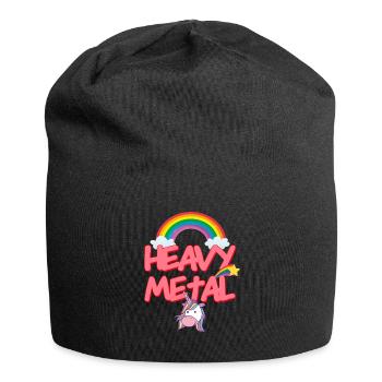 HEAVY METAL headbanger unicorn unicorn thrash rock - Jersey Beanie - black - Front