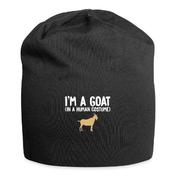 Je suis une chèvre dans un costume humain - Bonnet en jersey - noir - Devant