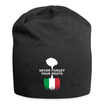 Italy Italy Italia Italian Roots born in made in - Jersey Beanie - black - Front