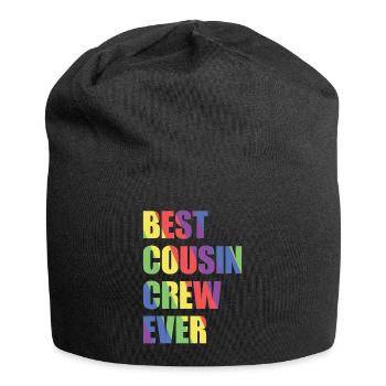 Meilleur équipage de cousin jamais - Bonnet en jersey - noir - Devant