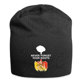 Sizilien Sicily Sicilia Sicilian Roots made in - Jersey-Beanie - Schwarz - Vorne