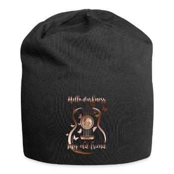 Hallo Dunkelheit Mein alter Freund - Jersey-Beanie - Schwarz - Vorne