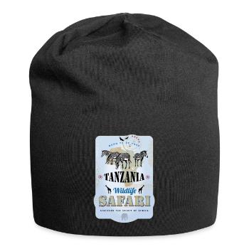 Zebras Wildlife Safari Tansania Afrika Abenteuer - Jersey-Beanie - Schwarz - Vorne