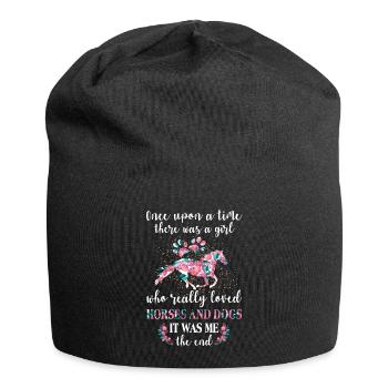 Once Upon A Time There Was A Girl Who Really Love - Jersey Beanie - black - Front