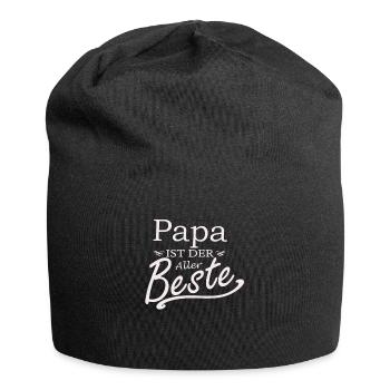 Papa ist der aller beste - Jersey-Beanie - Schwarz - Vorne
