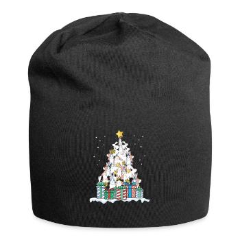 Bunny Rabbit Christmas Carnic Gift - Jersey Beanie - black - Front