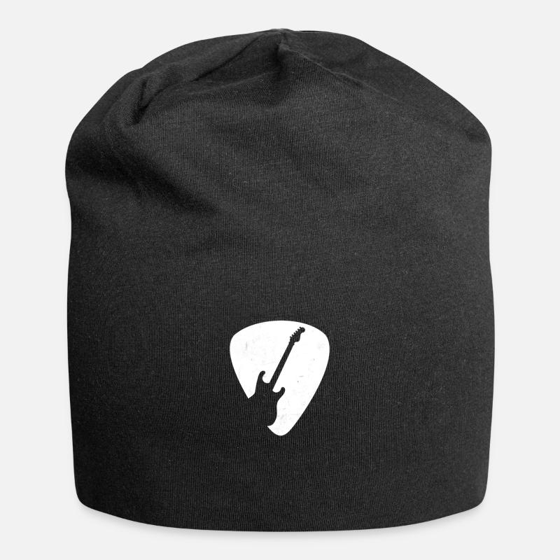 Gitarre Gitarren E-Gitarre - Jersey-Beanie - Schwarz