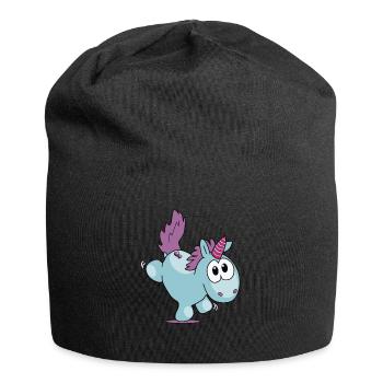Unicorn in handstand - Jersey Beanie - black - Front