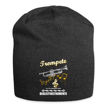 Trompete alles andere sind Begleitinstrumente - Jersey-Beanie - Anthrazit - Vorne