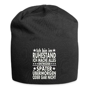 Ruhestand - Jersey-Beanie - Schwarz - Vorne