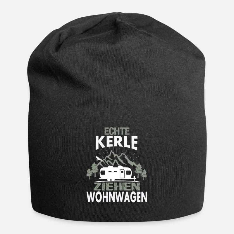 Echte Kerle ziehen Wohnwagen - Jersey-Beanie - Schwarz