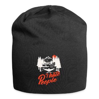 I hate People - Jersey Beanie - black - Front