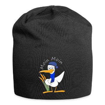 Moin Moin - Jersey-Beanie - Schwarz - Vorne