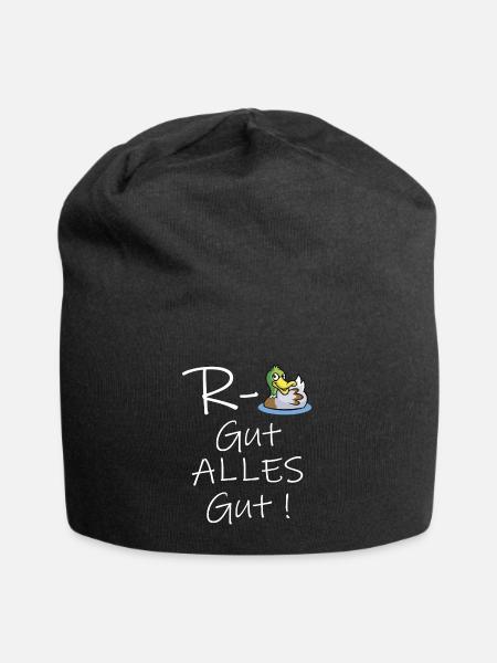 Rente Ente Gut alles gut endlich Rentner Rentnerin - Jersey-Beanie - Schwarz