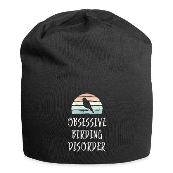Obsessive Birding Disorder Funny Birdwatching Gift - Jersey Beanie - black - Front