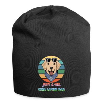 Just A Girl Who Loves Dog Funny Gift Dog School - Bonnet en jersey - noir - Devant