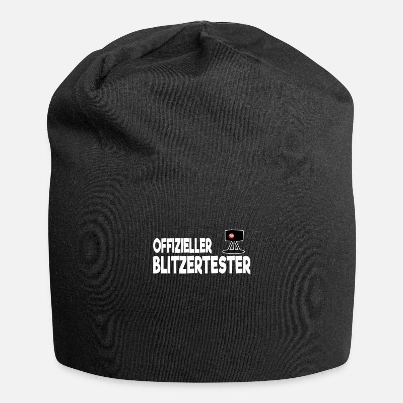 Offizieller Blitzertester Radarkontrolle Blitzer - Jersey-Beanie - Schwarz