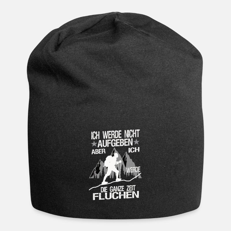 Ich werde nicht Aufgeben - Jersey-Beanie - Schwarz