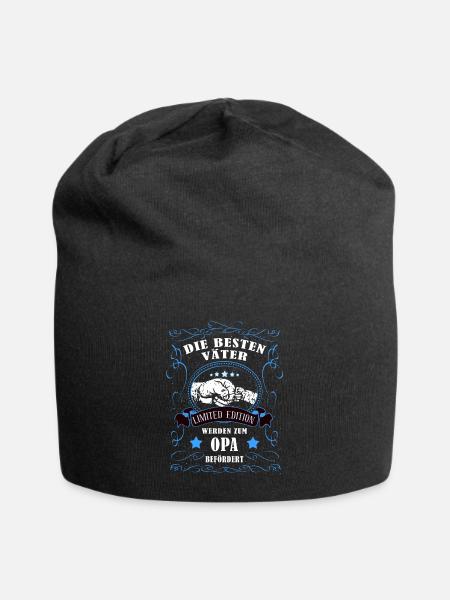 Bester Vater wird zum Opa - Jersey-Beanie - Schwarz
