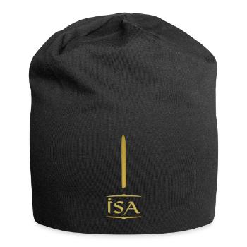 Isa - Rune / Älteres Futhark / Serie aus 24 Runen - Jersey-Beanie - Schwarz - Vorne