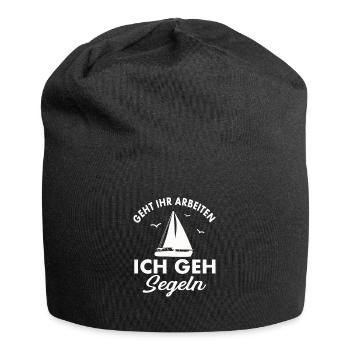 Geht ihr Arbeiten ich geh Segeln - Jersey-Beanie - Schwarz - Vorne