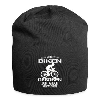 zum Arbeiten geboren zurArbeit gezwungen - Jersey-Beanie - Schwarz - Vorne