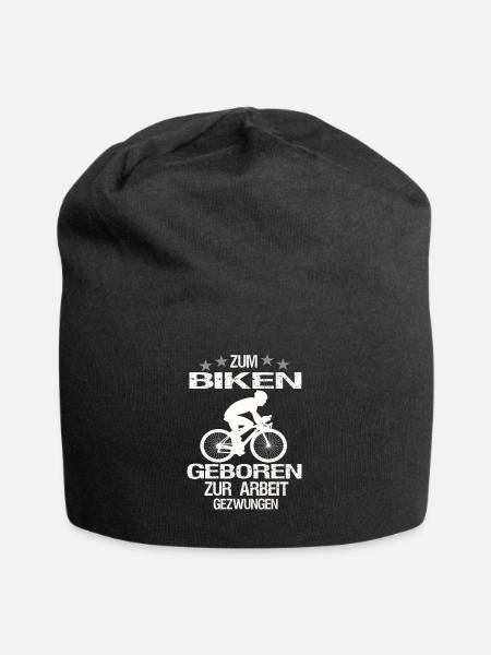 zum Arbeiten geboren zurArbeit gezwungen - Jersey-Beanie - Schwarz