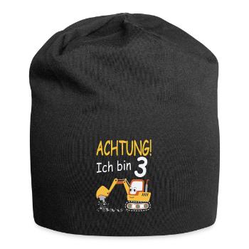 Achtung ich bin 3 - Jersey-Beanie - Schwarz - Vorne