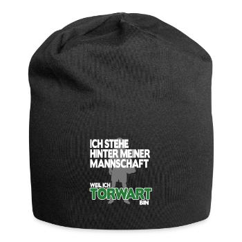 Torhüter Torwart Geschenk Geburtstag Fußball Shirt - Jersey-Beanie - Schwarz - Vorne
