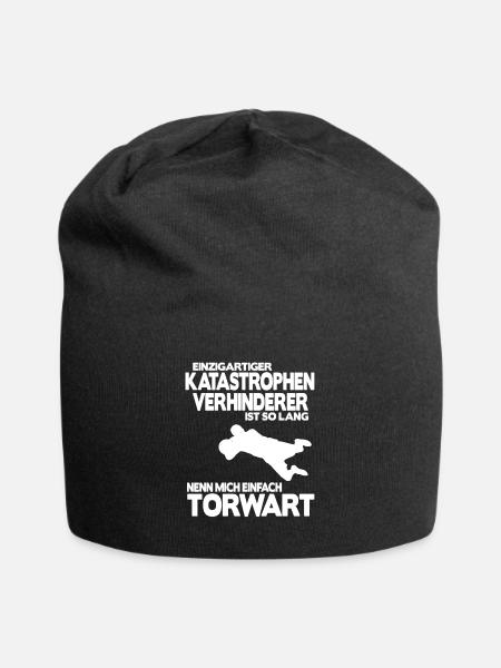 Fußball Torhüter Torwart Geschenk Spruch Shirt - Jersey-Beanie - Schwarz