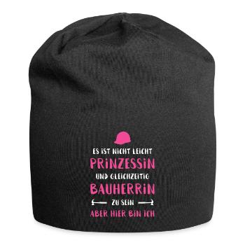 Bauherrin - Jersey-Beanie - Schwarz - Vorne