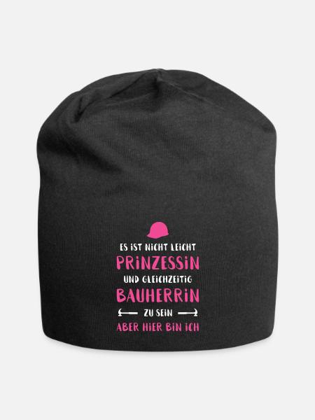 Bauherrin - Jersey-Beanie - Schwarz