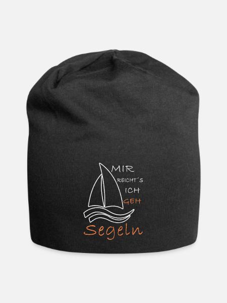 Mir reicht´s ich geh Segeln Segelboot Meer - Jersey-Beanie - Schwarz