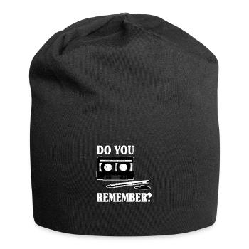 MC Musikkassette Kulli Kassette Spruch Retro Shirt - Jersey-Beanie - Schwarz - Vorne