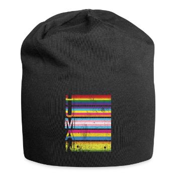 Menschlicher schwuler Stolz - Jersey-Beanie - Schwarz - Vorne