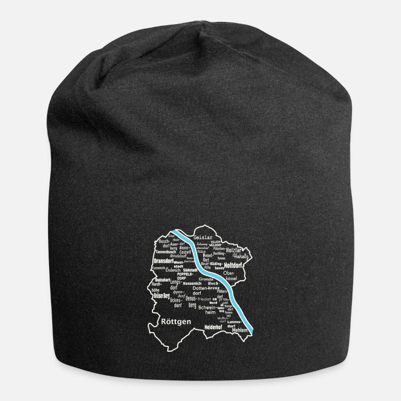Bonn map - Jersey Beanie - black