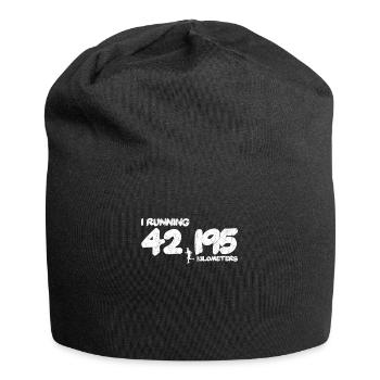 Joggeur Courir Jogging Coureurs Marathon 42,195km - Bonnet en jersey - noir - Devant